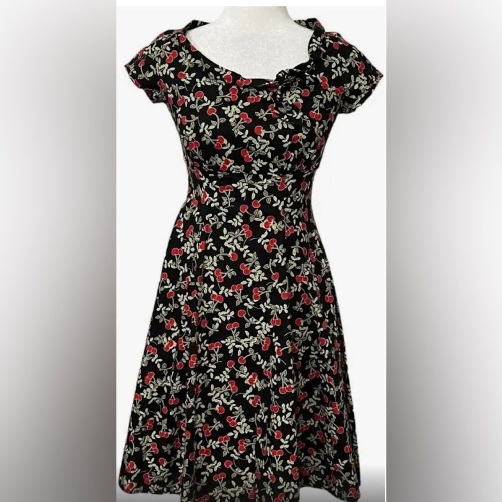 Heartbreaker Cherries Vintage style dress L
